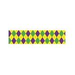 Mardi Gras Fat Tuesday Argyle Print Bed Runner