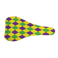 Mardi Gras Fat Tuesday Argyle Print Bicycle Seat Cover