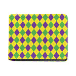 Mardi Gras Fat Tuesday Argyle Print Bifold Wallet