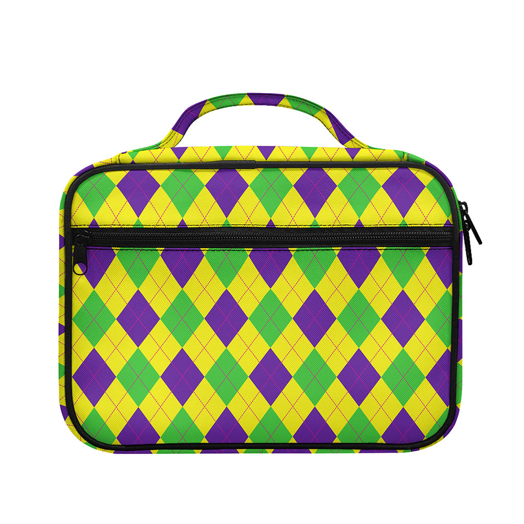Mardi Gras Fat Tuesday Argyle Print Briefcase Bible Bag