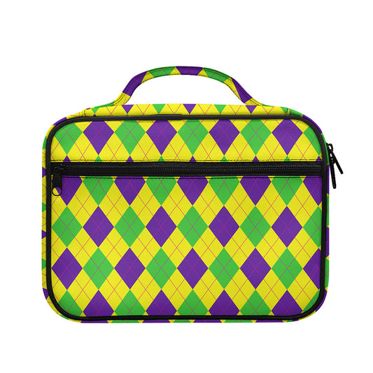 Mardi Gras Fat Tuesday Argyle Print Briefcase Bible Bag