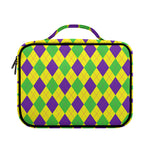 Mardi Gras Fat Tuesday Argyle Print Briefcase Bible Bag
