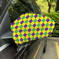 Mardi Gras Fat Tuesday Argyle Print Car Side Mirror Covers