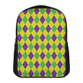 Mardi Gras Fat Tuesday Argyle Print Casual Backpack