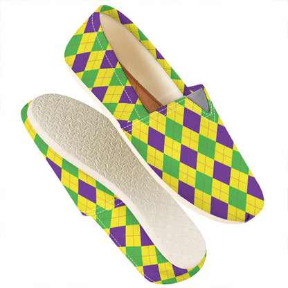 Mardi Gras Fat Tuesday Argyle Print Casual Shoes