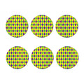 Mardi Gras Fat Tuesday Argyle Print Coaster Set