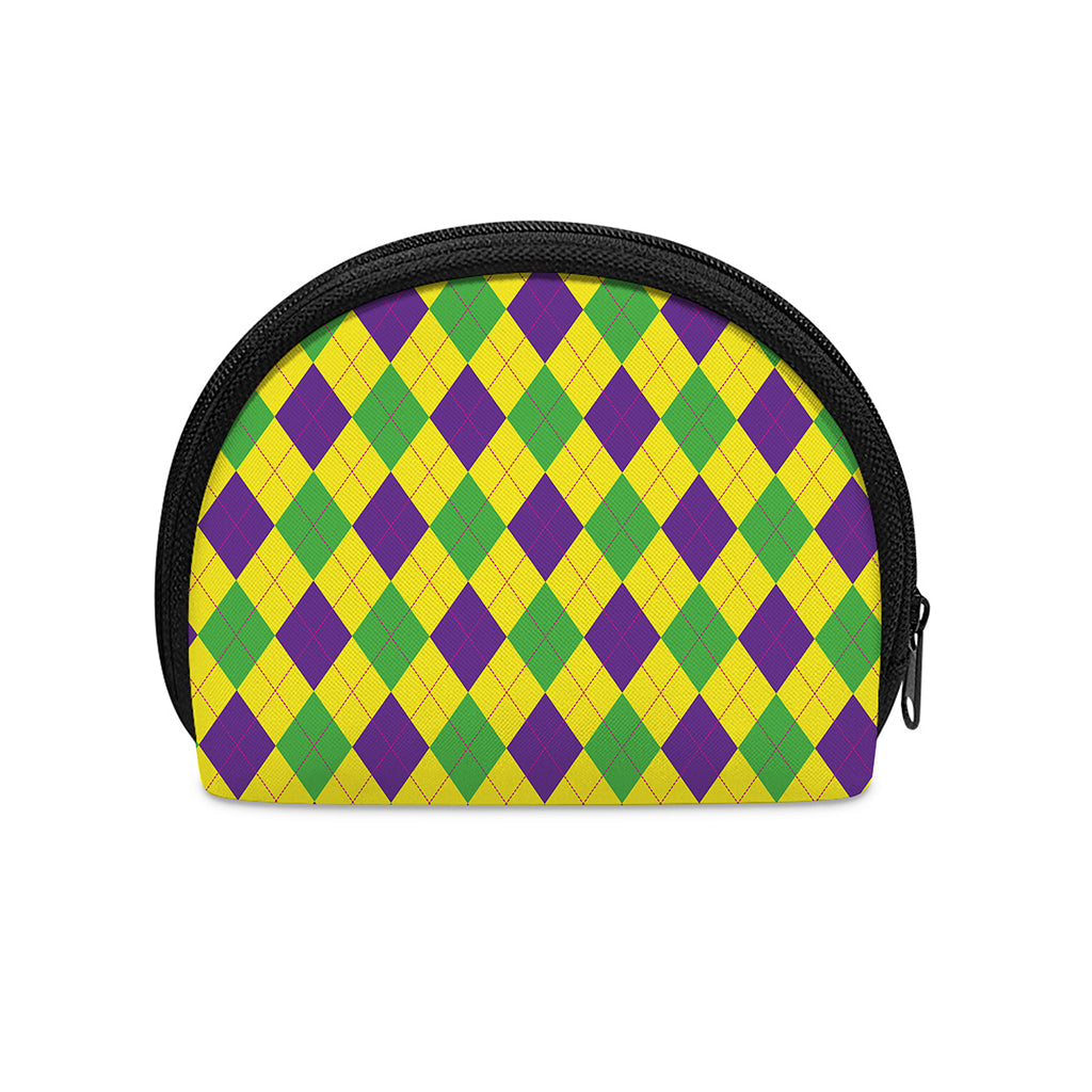 Mardi Gras Fat Tuesday Argyle Print Coin Purse