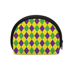 Mardi Gras Fat Tuesday Argyle Print Coin Purse