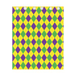 Mardi Gras Fat Tuesday Argyle Print Curtain
