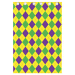 Mardi Gras Fat Tuesday Argyle Print Curtain