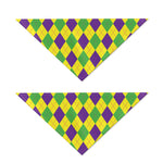 Mardi Gras Fat Tuesday Argyle Print Dog Bandana