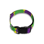 Mardi Gras Fat Tuesday Argyle Print Dog Collar
