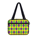 Mardi Gras Fat Tuesday Argyle Print Double Strap Bible Bag