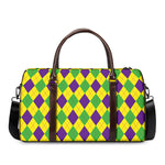 Mardi Gras Fat Tuesday Argyle Print Duffle Bag