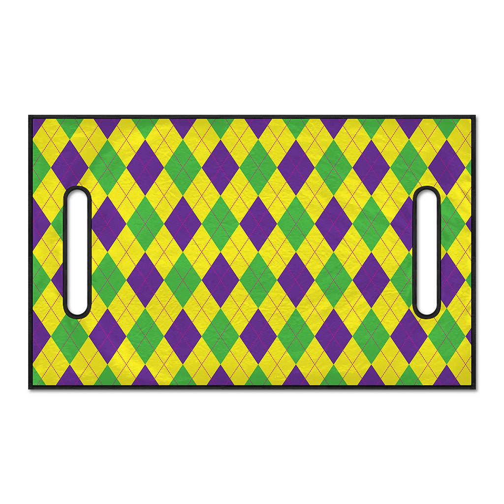 Mardi Gras Fat Tuesday Argyle Print Golf Cart Seat Cover