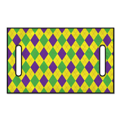 Mardi Gras Fat Tuesday Argyle Print Golf Cart Seat Cover
