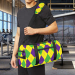 Mardi Gras Fat Tuesday Argyle Print Gym Bag