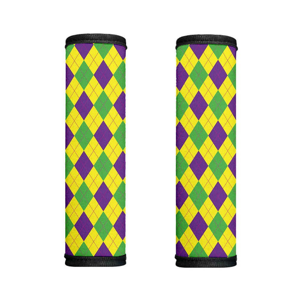 Mardi Gras Fat Tuesday Argyle Print Handle Covers