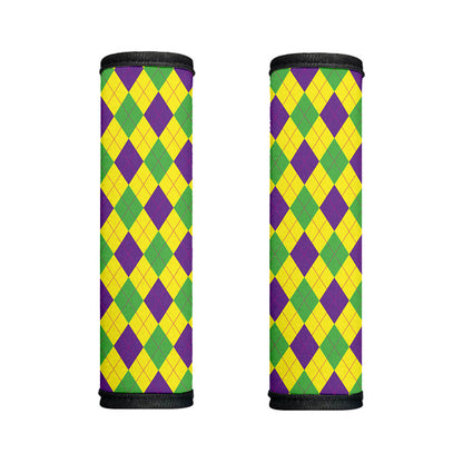 Mardi Gras Fat Tuesday Argyle Print Handle Covers
