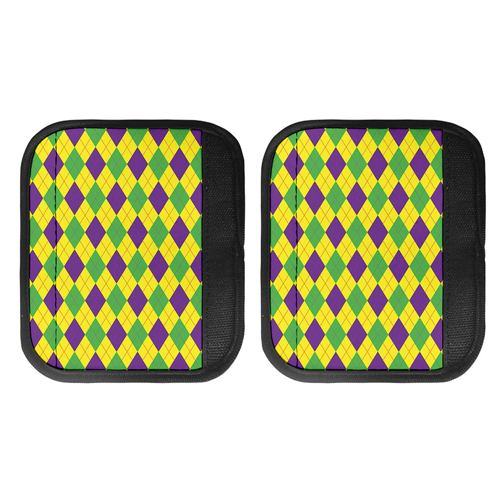 Mardi Gras Fat Tuesday Argyle Print Handle Covers