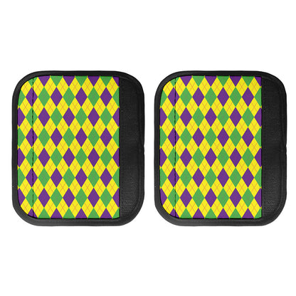 Mardi Gras Fat Tuesday Argyle Print Handle Covers