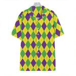 Mardi Gras Fat Tuesday Argyle Print Hawaiian Shirt