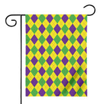 Mardi Gras Fat Tuesday Argyle Print House Flag
