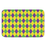 Mardi Gras Fat Tuesday Argyle Print Indoor Door Mat