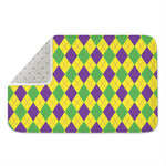 Mardi Gras Fat Tuesday Argyle Print Indoor Door Mat