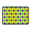 Mardi Gras Fat Tuesday Argyle Print Kitchen Mat