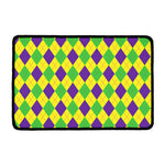 Mardi Gras Fat Tuesday Argyle Print Kitchen Mat
