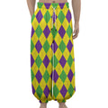 Mardi Gras Fat Tuesday Argyle Print Lantern Pants