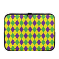 Mardi Gras Fat Tuesday Argyle Print Laptop Sleeve