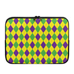 Mardi Gras Fat Tuesday Argyle Print Laptop Sleeve