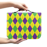 Mardi Gras Fat Tuesday Argyle Print Leather Bible Cover