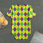 Mardi Gras Fat Tuesday Argyle Print Men's Bodysuit