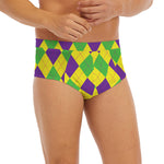 Mardi Gras Fat Tuesday Argyle Print Men's Briefs