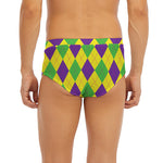 Mardi Gras Fat Tuesday Argyle Print Men's Briefs