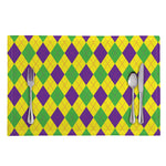 Mardi Gras Fat Tuesday Argyle Print Placemat