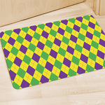 Mardi Gras Fat Tuesday Argyle Print Polyester Doormat