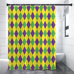 Mardi Gras Fat Tuesday Argyle Print Premium Shower Curtain