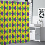 Mardi Gras Fat Tuesday Argyle Print Premium Shower Curtain