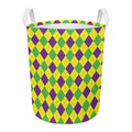 Mardi Gras Fat Tuesday Argyle Print Round Laundry Basket
