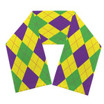 Mardi Gras Fat Tuesday Argyle Print Scarf