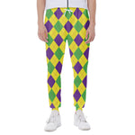 Mardi Gras Fat Tuesday Argyle Print Scuba Joggers