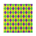 Mardi Gras Fat Tuesday Argyle Print Silk Bandana