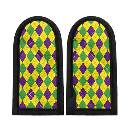 Mardi Gras Fat Tuesday Argyle Print Skillet Handle Cover