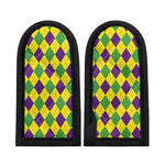 Mardi Gras Fat Tuesday Argyle Print Skillet Handle Cover