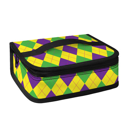 Mardi Gras Fat Tuesday Argyle Print Small Lunch Bag