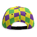 Mardi Gras Fat Tuesday Argyle Print Snapback Cap